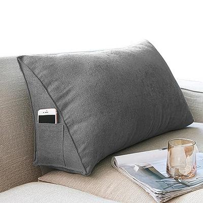 Bed Wedge Pillow with Tablet Pillow Stand and Side Pockets - Costway