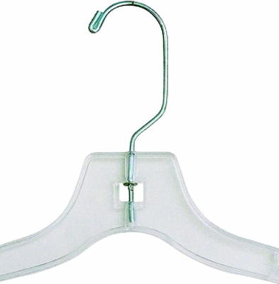 Sturdy Plastic Top Hanger, Durable Space Saving Hangers with 360 Degree  Chrome Swivel Hook and Notches for Hanging Straps (Clear Top, Box of 25)