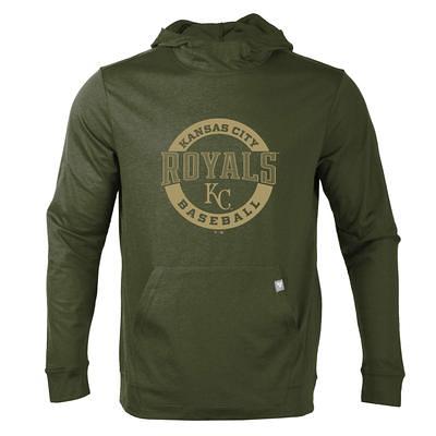 MLB Men's Kansas City Royals Royal Colorblock Pullover Hoodie