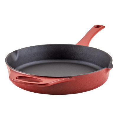 Zakarian by Dash 8 Colored Cast-Iron Skillet ,Cranberry