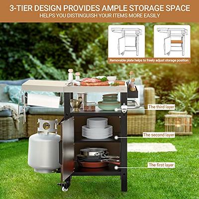 Portable Outdoor Table and Storage Cabinet