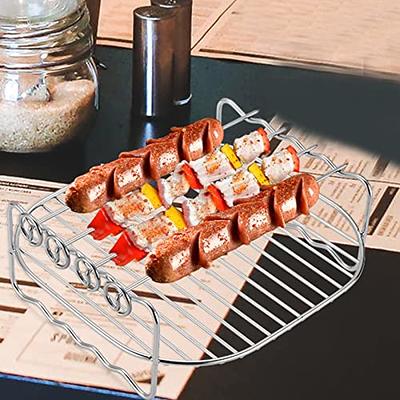 Air Fryer Rack Grilling Rack Stainless Steel Multi-Purpose Cooking Holder  Outdoor BBQ Tools Home Kitchen Airfryer Accessories