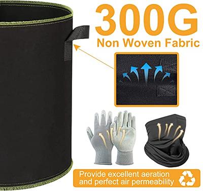 venrey 6-Pack 10-Gallon Plant Growing Pot Bags with Handles and 20 pcs  Plant Labels, Outdoor Garden Fabric Grow Bags, Heavy Duty 300G Thickened