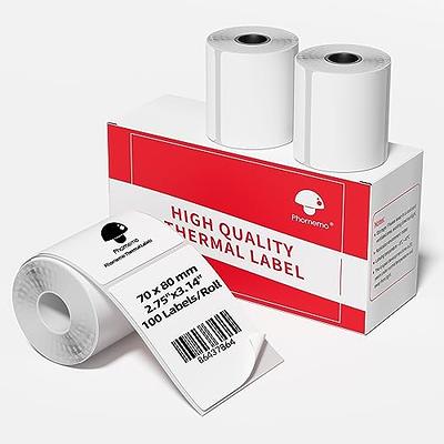 3 Roll Label Printer Thermal Paper,Compatible with Phomemo M220/M221/M200  Label Makers,2.75''x3.14''(70mm*80mm),Thermal Labels for  Mailing/Business/Barcode/Address,Black on White,100 Labels/Roll - Yahoo  Shopping