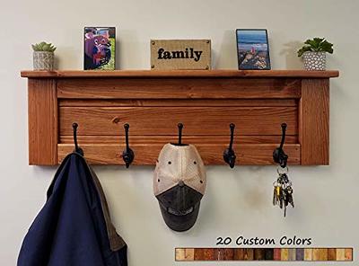 Langhorne Wall Coat Rack With Shelf, Wood Coat Rack, Rustic Coat