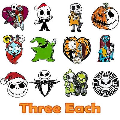 20 Pcs Halloween Pins Skull Spooky Skeleton Pins Horror Dark Goth Skull  Brooch Pins Cute Mini Lapel Pins for Women Men Bag Jacket Backpack Hat Pant