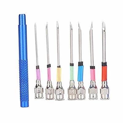 Punch Needle Tool, 10 Pcs Punch Needle Wooden Handle Embroidery Pens Seam  Ripper Scissors Threader for Embroidery Floss Cross Stitching Beginners
