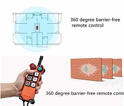 NEWTRY Wireless Crane Remote Control 8 Buttons 12V 2 Transmitters Industrial Channel Electric Lift Hoist Wireless Switch Receiver (2 Transmitters +