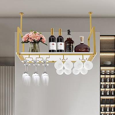 2Pcs Set Wine Glass Rack - Under Cabinet Stemware Rack,Wine Glass