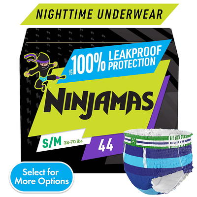 Ninjamas Nighttime Bedwetting Underwear Boy, Size L, 34 Count