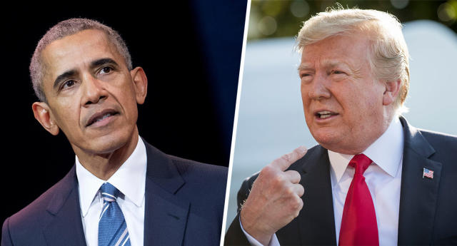 Former President Barack Obama and President Donald Trump (Photos: Stephane Cardinale/Corbis/Getty Images; Sarah Silbiger/ Getty Images)