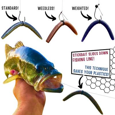 Ned Rig Jig Heads Fishing Lures kit, Ned Rigs Jighead with Soft Plastic  Worms Stick Baits, Ned Rig Hooks Ned Worm Combo for Bass Fishing, Finesse