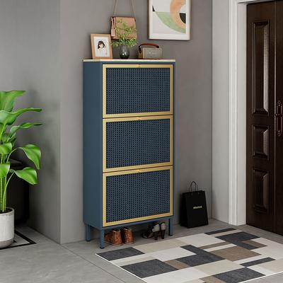 Freestanding 3 Flip Drawers Shoe Rack and 3 Door Slim Entryway Shoe  Organizer with Half Round Woven Rattan Doors - Yahoo Shopping