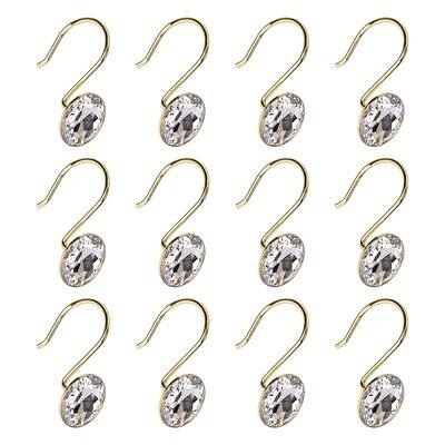 24 Pack Oil Rubbed Bronze Shower Curtain Hooks Rings, Decorative