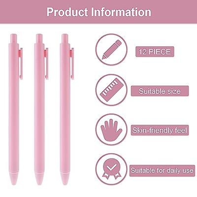 Bewudy Pastel Gel Ink Pens, 12 Pcs 0.5mm Aesthetic Gel Pens Fine Point  Retractable Gel Pens Cute Ball Point Pen Black Ink Writing Pens Rollerball  Pens School Gift Supplies (Pink) - Yahoo Shopping