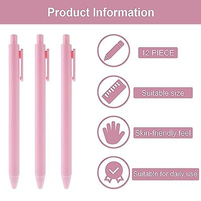 12pcs Pastel Retractable Gel Pens,Cute Pens,0.5mm Black Ink Pens  Aesthetic,school Supplies Cute Stationary For Home