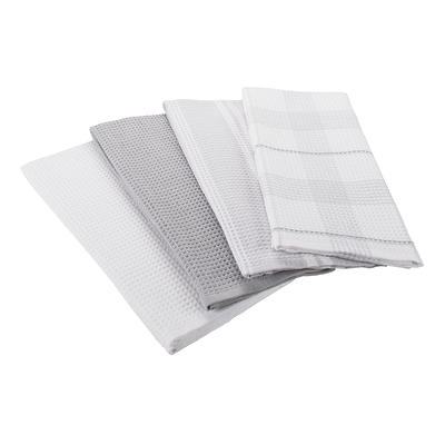 Mainstays 4 Pieces, Waffle Dishcloths, Gray 