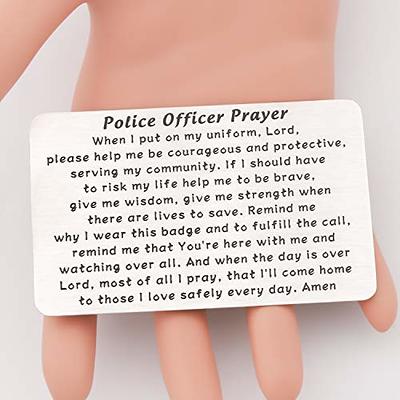 UJIMS Police Officer Gifts Police Blessing Keychain Thin Blue