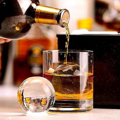 Whiskey Ice Ball Maker & Silicone Ice Cube Molds for Cocktails, Scotch and  Bourbon - blue