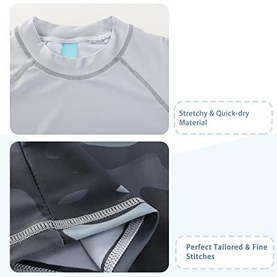 Zestonie Boys Short Sleeve Swim Shirt for Boys Rash Guard Shirts UPF 50+ Sun  Protection Bathing Suits Gray Fade Size 8/6-8 Years - Yahoo Shopping