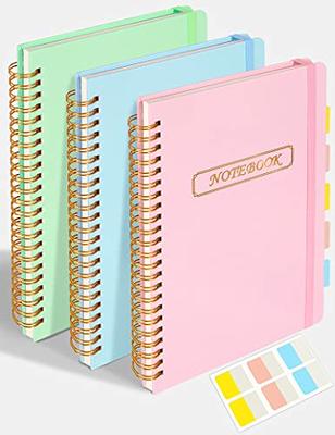 SUNEE Blank Spiral Notebook - 3 Pack A5 Sketch Book Pad, 120gsm Thick  Unlined Paper, for Women, School, Office, Artist Drawing, 80 Sheets, 5.7 x