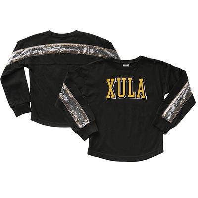 Xavier University of Louisiana Gold Rush Gameday Couture Women's Guess  Who's Back Long Sleeve T-Shirt - Black