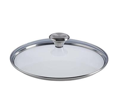 Le Creuset 12 inch Stainless Steel Frypan Bundle with Glass Lid SS Knob