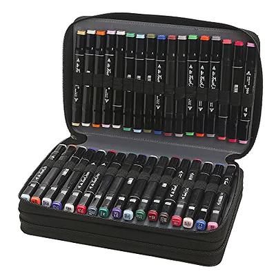 Lbxgap Marker Pen Organizer Case Lipstick Organizer 68 Slots Large Capacity  with Handy Wrap Portable Multilayer Holder for Prismacolor Markers, Touch