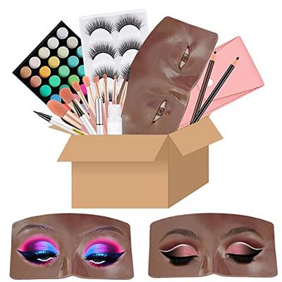 Reusable Practicing Makeup Face Eye Mannequin Makeup Practice Board Pad  Silicone Bionic Skin for Makeup Tools Teaching Supplies