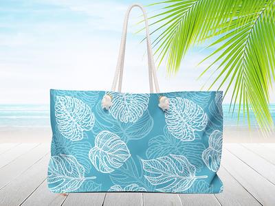 Big Beach Carryall Bag - Blue Palm