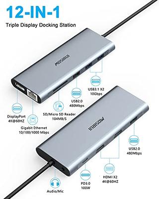 USB C Docking Station Dual Displayport (9 in 1)