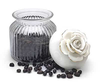 HomeyHoney Glass Candy Jars with Airtight Lids for Candy Buffet, with  Handmade Porcelain Flower, Decorative Glass Canisters for kitchen (22 oz,  White Rose) - Yahoo Shopping