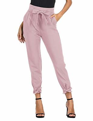 Amazon.com: Wide Leg Pants for Women High Waisted Business Casual Work Pants  Loose Flowy Summer Beach Long Tie Knot Loose Trousers : Sports & Outdoors