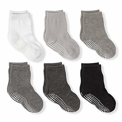 LA Active Baby Socks 12-36 Months - 6 Pairs of Newborn, Infant & Toddler  Socks for Boys and Girls with Non-Slip Grip - Crew Style - Grayscale -  Yahoo Shopping