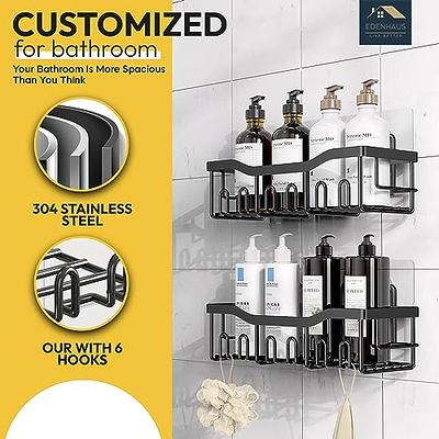 EUDELE Shower Caddy 5 Pack,Adhesive Shower Organizer for