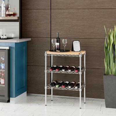 24 x 36 Two Shelf Chrome Utility Cart with U-Shaped Handle