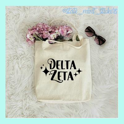 Delta Zeta Bag  Sorority Canvas Beach/Tote Bid Day Deezee Tote Bag, Handbag,  Purse, Shopping Dz Big Little Bag - Yahoo Shopping