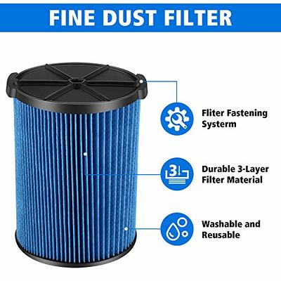 VF5000 Dust Filter For RIGID Shop Vac 3 Layer 6-20 Gallon Wet Dry Vacuum  Filter