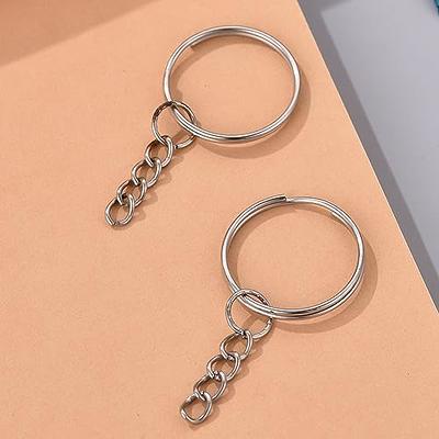 Sasylvia 100 Pcs Keychain Rings with Chain Key Chain Making Kit Include Split  Key Ring with Chain, Open Jump Rings, Lobster Clasp, Keychain Ring for  Crafts Jewelry Making Supplies, Silver - Yahoo Shopping