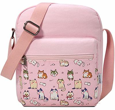 Kemy's Small Canvas Crossbody Bag, Lightweight Messenger Shoulder Bags  Cross body Purse for Teen Girls