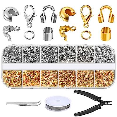 Crimping Beads for Jewelry Making, 2200Pcs Crimping Tubes with Crimping  Pliers for DIY Jewelry Making (3 Sizes 4 Colors)