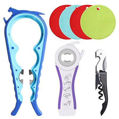 Kitchen Mama Epic One Multifunction Opener: A Pick Ergonomic Opener-  Magnetic Bottle Opener, Beer & Soda Can Opener, Pull Tab & Jar Opener for  Weak