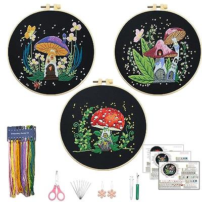 Yiizetony Mushroom Embroidery Kits for Beginners, Embroidery
