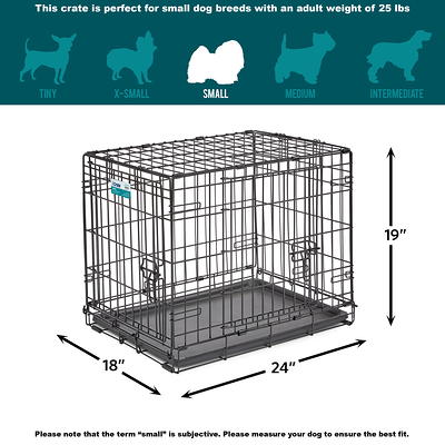 Midwest Double-Door I-Crate Dog Crate, 18 x 12 x 14