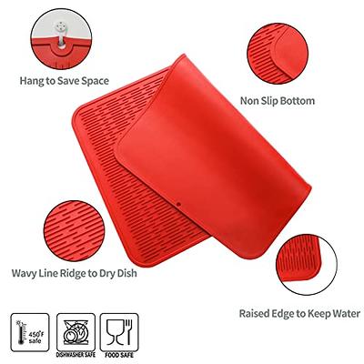 MicoYang Silicone Dish Drying Mat for Multiple Usage,Easy  clean,Eco-friendly,Heat-resistant Silicone Mat for Kitchen Counter or  Sink,Refrigerator or Drawer Liner Red XXXXL 32 inches x 18 inches - Yahoo  Shopping