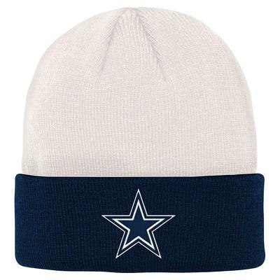 New Era Navy Dallas Cowboys Striped Cuffed Knit Hat with Pom