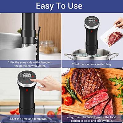 1800W IPX7 Waterproof Vacuum Sous Vide Cooker Immersion Circulator Accurate  Cooking With LED Digital Display Slow Cooker Heater