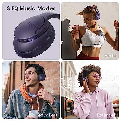 TUINYO Bluetooth Headphones Wireless, Over Ear Stereo Wireless Headset 40H  Playtime with deep bass, Soft Memory-Protein Earmuffs, Built-in Mic Wired