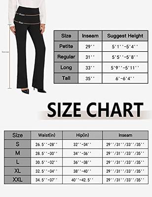 Safort 28 30 32 34 Inseam Regular Tall Bootcut Yoga Pants, 4