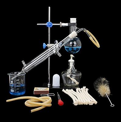 Home Essential Oil Distiller Distilling Equipment Glass Blowing Kit,500ml  Professional Labware Set Chemistry Lab Glassware Kit,High Borosilicate  Glass,Distillation Apparatus 17pcs Set: : Industrial & Scientific